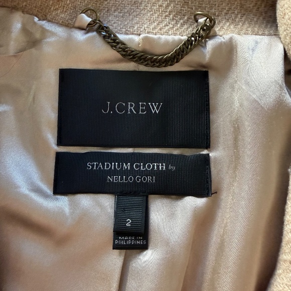 J. Crew Cocoon Italian Stadium Cloth by Nello Gori Wool Blend Coat - Picture 2 of 6